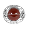 Designer Red Onyx Gemstone 925 Sterling Silver Ring